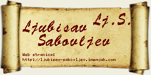 Ljubisav Sabovljev vizit kartica